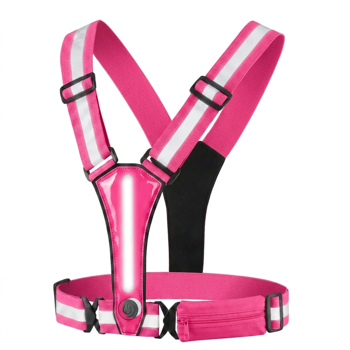 Litt LED Smart Vest in Hot Pink, front product view