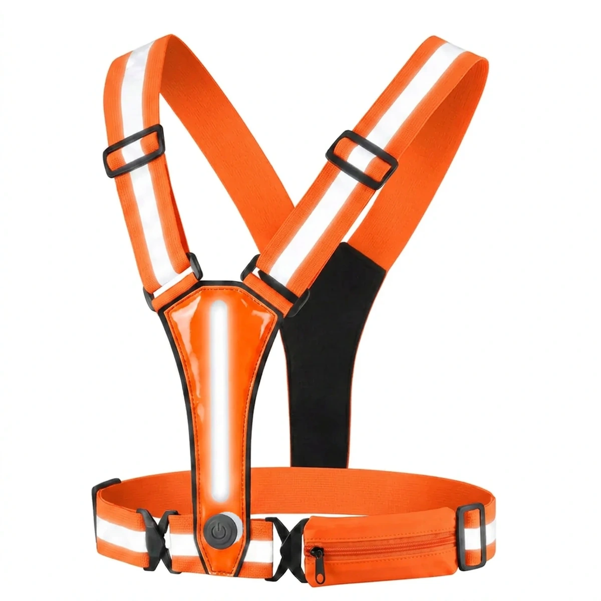 Litt LED Smart Vest in Hi-Vis Orange, front product view